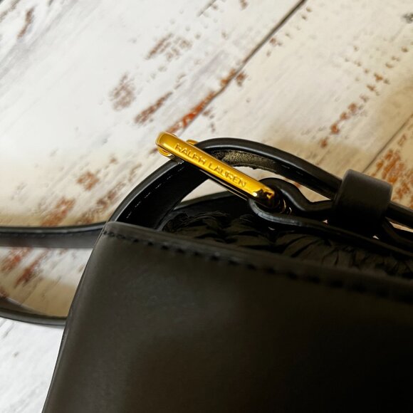 Lauren Ralph Lauren Addie Straw Crossbody Bag NWT - Picture 7 of 11